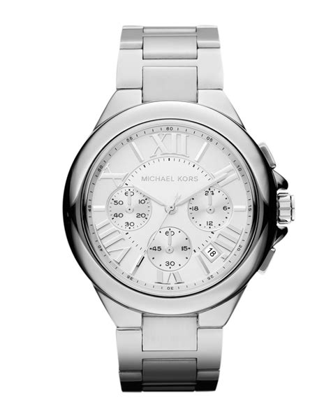 michael kors uhren silber chronograph|michael kors silver watches.